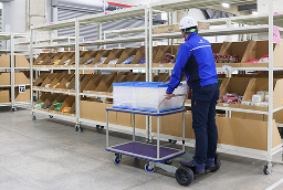 スマートキャリーを使用している男性