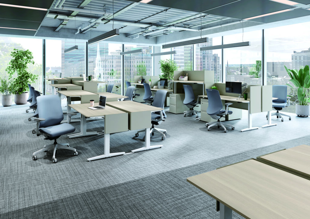 オカムラ製品が使われた洗練されたオフィス