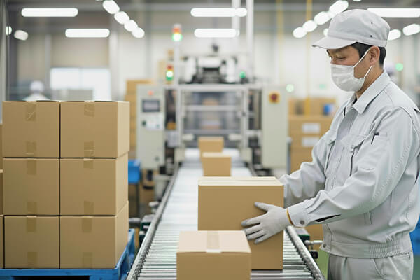 物流・製造現場で働く男性