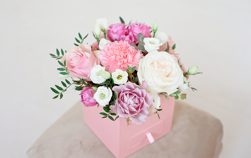 オレンジと黄色のプリザーブドフラワー